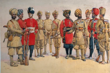パイオニア連隊の兵士、GFマクマン少佐による「インドの軍隊」のイラスト、1911年、1908年発行
